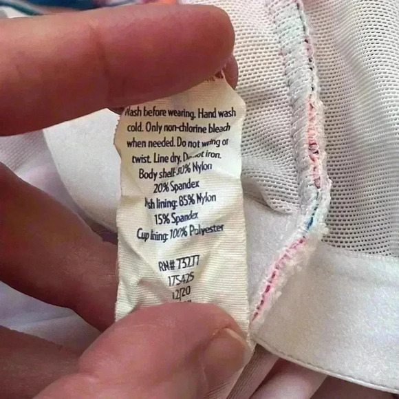 Croft & Barrow pink floral bathing suite top or tankini ruched sides size small - Picture 14 of 14